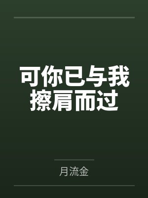 可你已与我擦肩而过