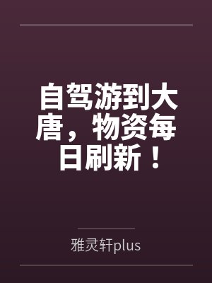 自驾游到大唐，物资每日刷新！